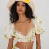 Woman For Love & Lemons Alana Crop Top