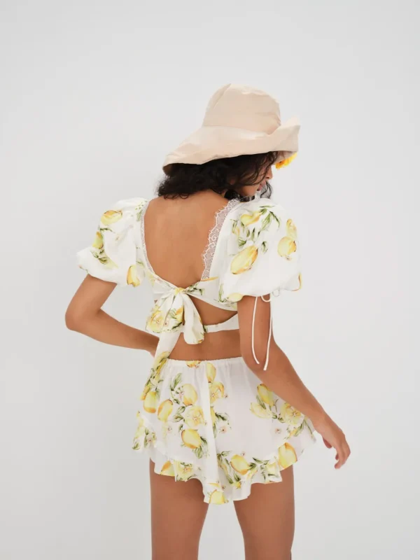 Woman For Love & Lemons Alana Crop Top