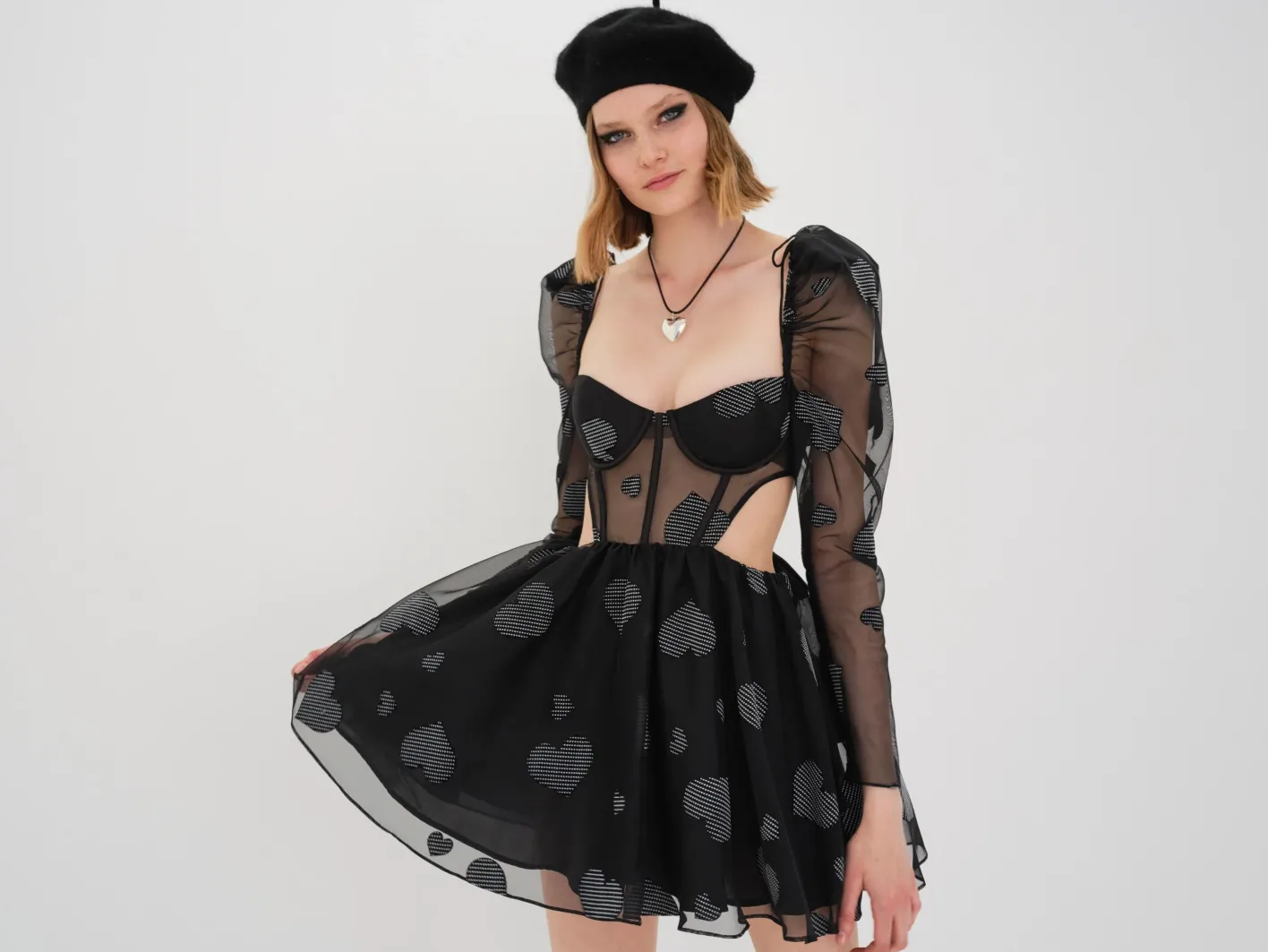 alexandra_long_sleeve_min_5.webp Woman For Love & Lemons Alexandra Long Sleeve Mini Dress