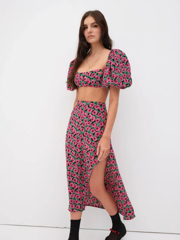 Woman For Love & Lemons Barolo Midi Skirt
