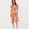 Woman For Love & Lemons Beth Midi Dress