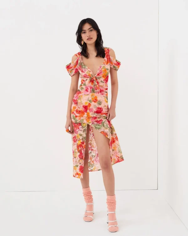 Woman For Love & Lemons Beth Midi Dress