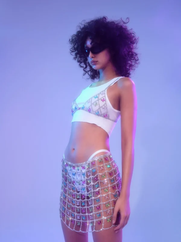 Woman For Love & Lemons Butterfly Grid Skirt