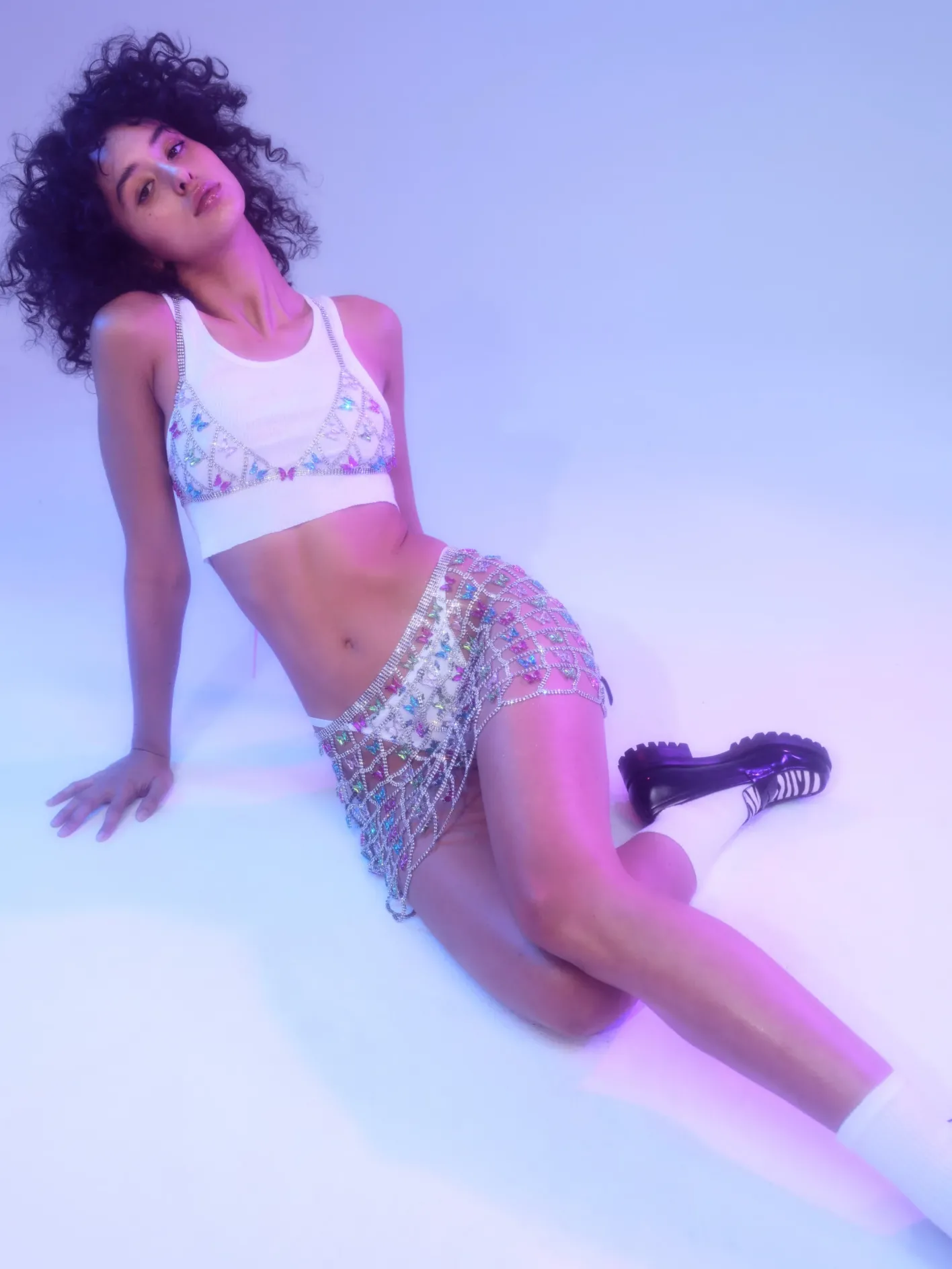 butterfly_grid_skirt_6.webp Woman For Love & Lemons Butterfly Grid Skirt