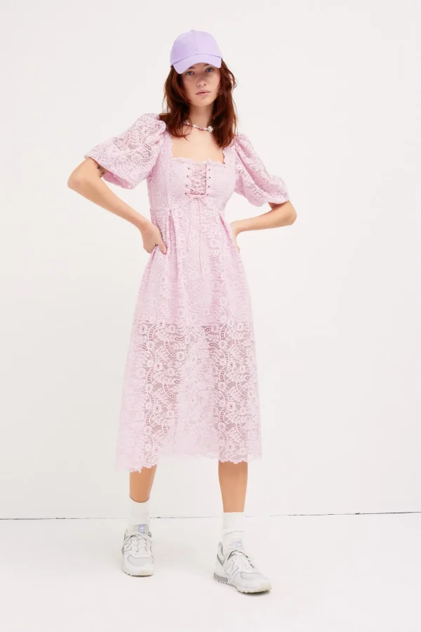 Woman For Love & Lemons Carmela Midi Dress
