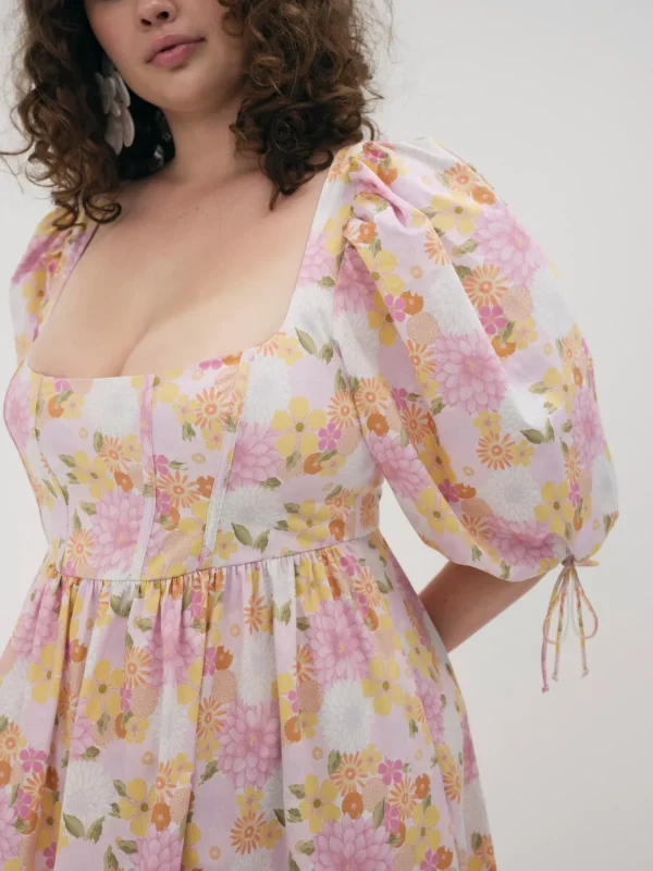 Woman For Love & Lemons Carrie Midi Dress