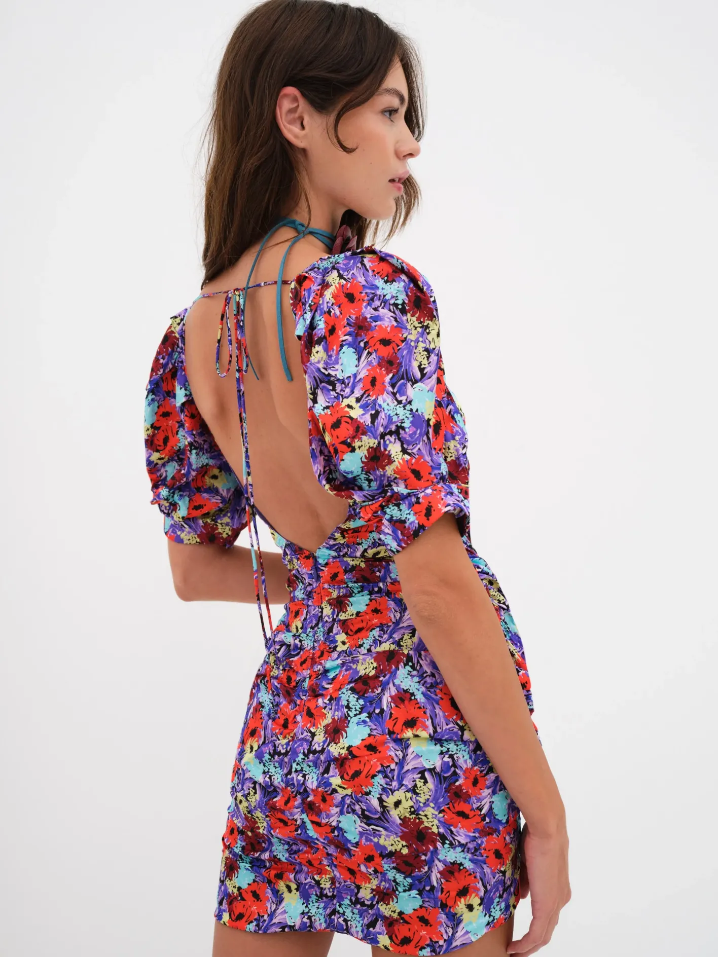 chiara_puff_sleeve_mini_d_3.webp Woman For Love & Lemons Chiara Puff Sleeve Mini Dress