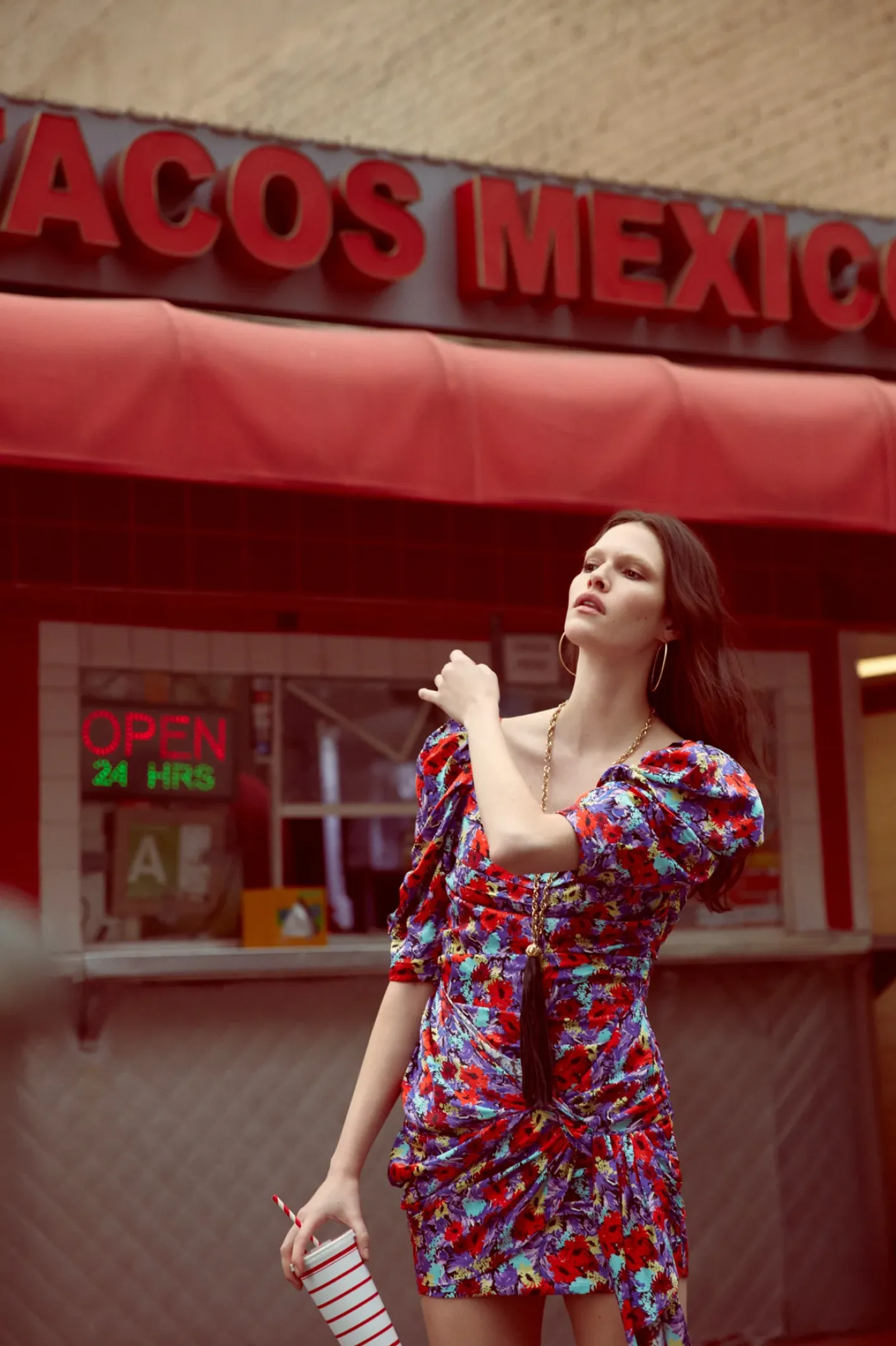 chiara_puff_sleeve_mini_d_4.webp Woman For Love & Lemons Chiara Puff Sleeve Mini Dress