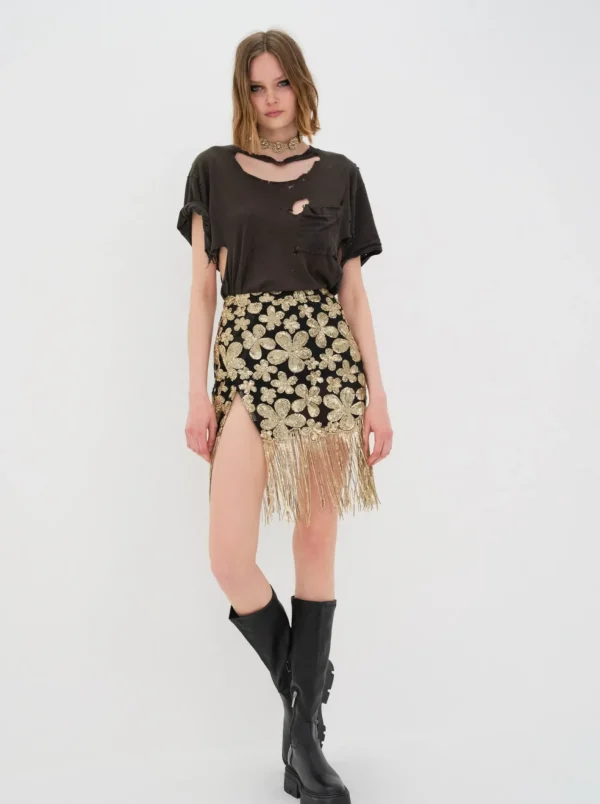 Woman For Love & Lemons Colette Mini Skirt