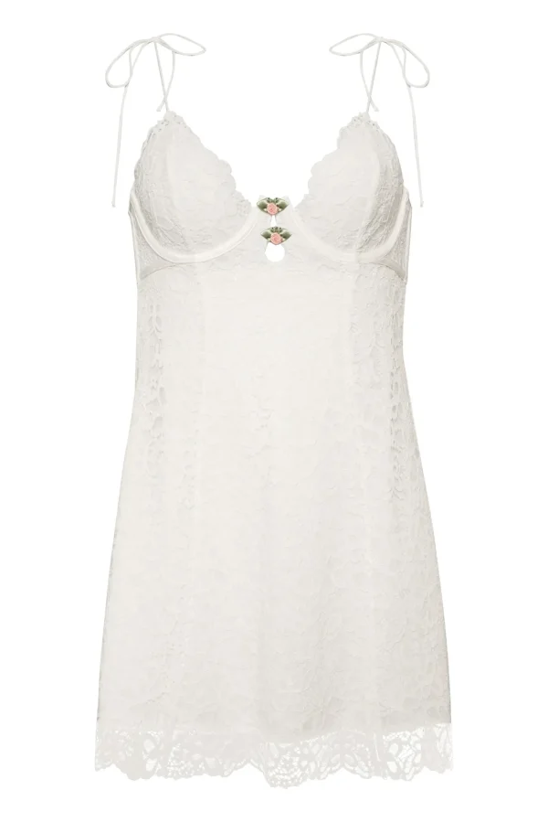 Woman For Love & Lemons Creamsicle Lace Slip Dress