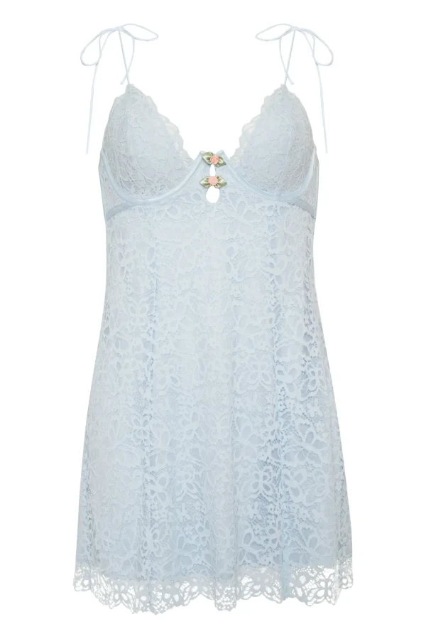 Woman For Love & Lemons Creamsicle Lace Slip Dress