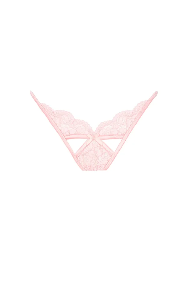Woman For Love & Lemons Creamsicle Lace Thong Panty