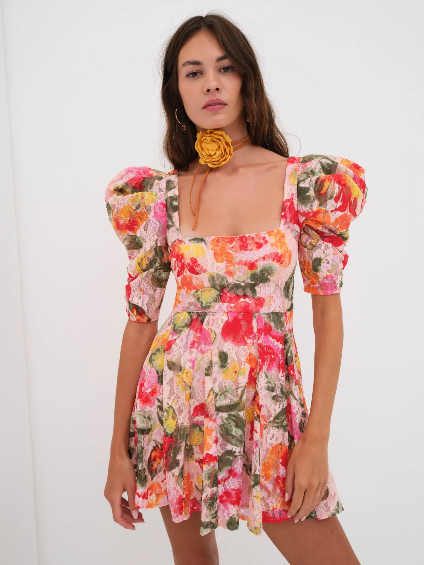 dascha_puff_sleeve_mini_d_3.webp Woman For Love & Lemons Dascha Puff Sleeve Mini Dress