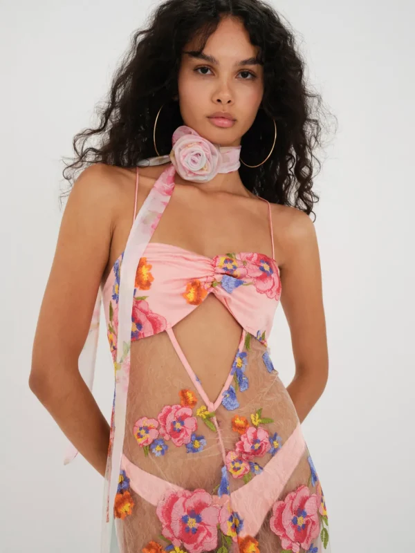 Woman For Love & Lemons Delaney Maxi Dress