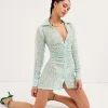 Woman For Love & Lemons Drea Long Sleeve Mini Dress