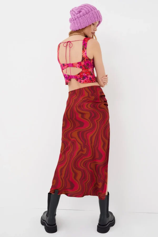 Woman For Love & Lemons Eleanor Midi Skirt