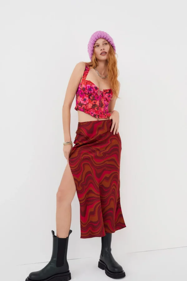 Woman For Love & Lemons Eleanor Midi Skirt