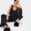 Woman For Love & Lemons Floral Trim Pj Set
