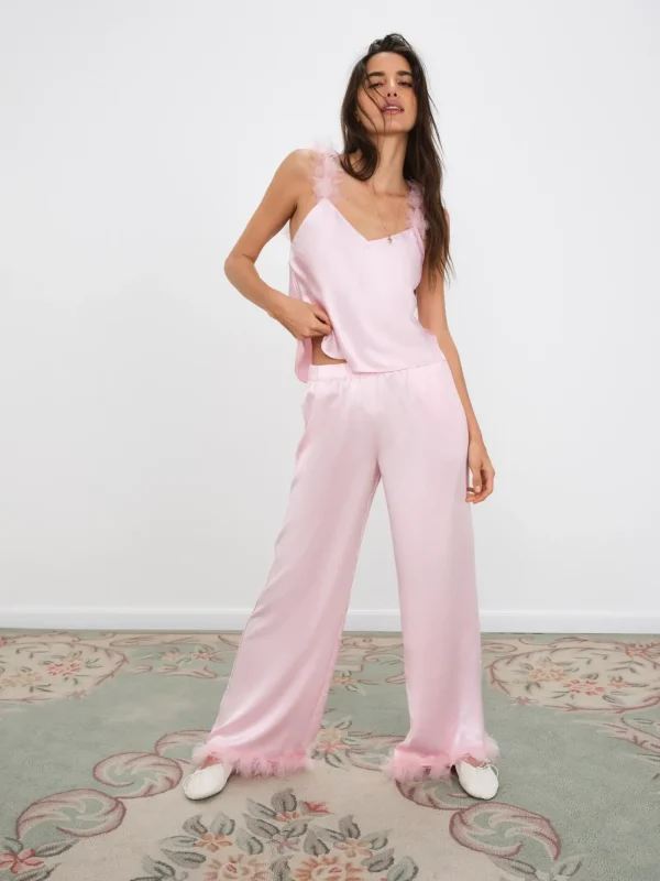 Woman For Love & Lemons Floral Trim Pj Set