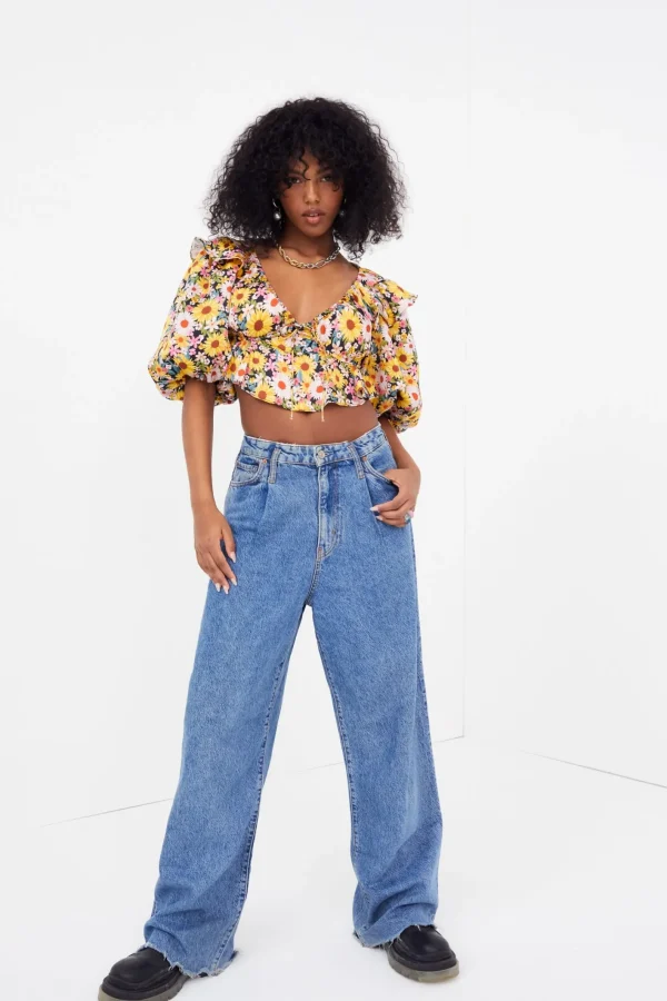 Woman For Love & Lemons Glenn Crop Top