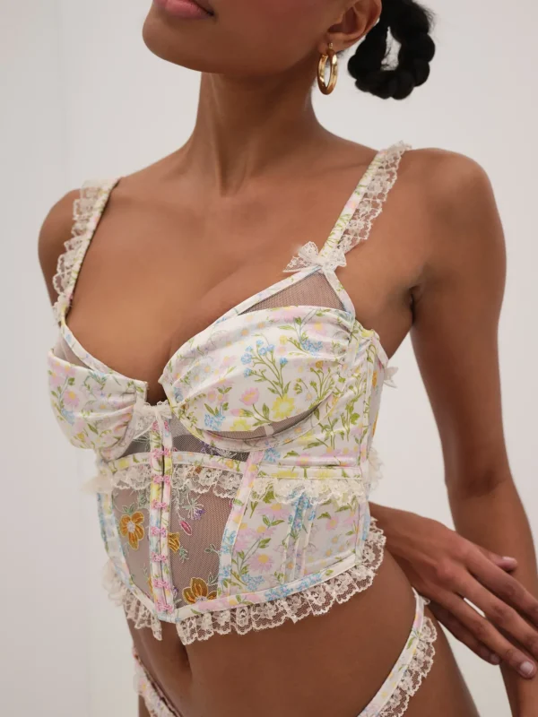 Woman For Love & Lemons Glitter Garden Bustier