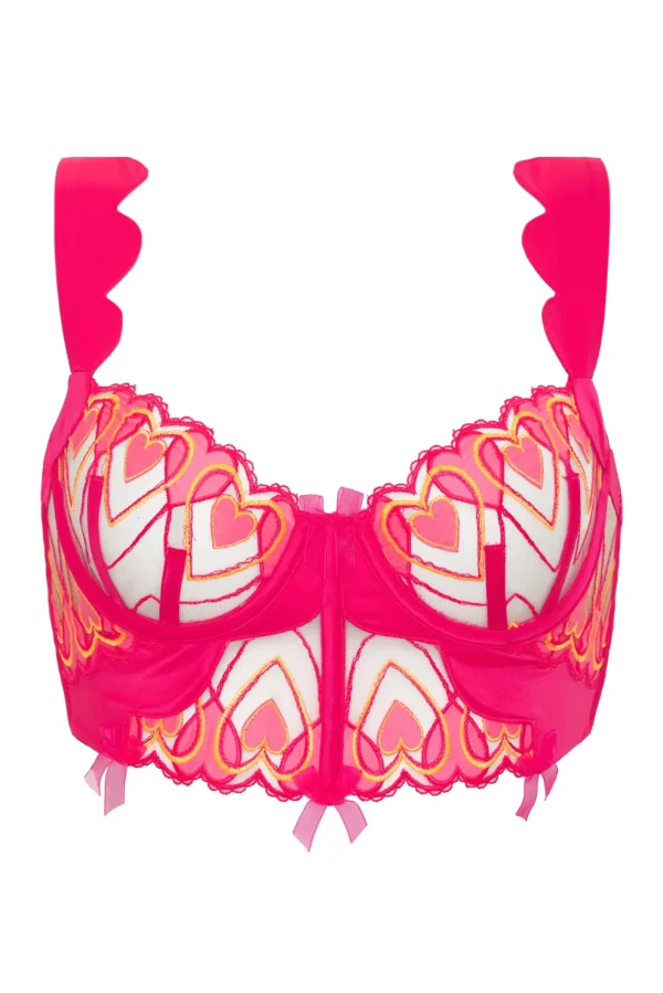 Woman For Love & Lemons Graphic Hearts Bustier