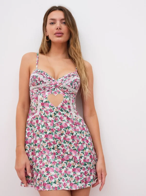 Woman For Love & Lemons Heart Bloom Slip Dress