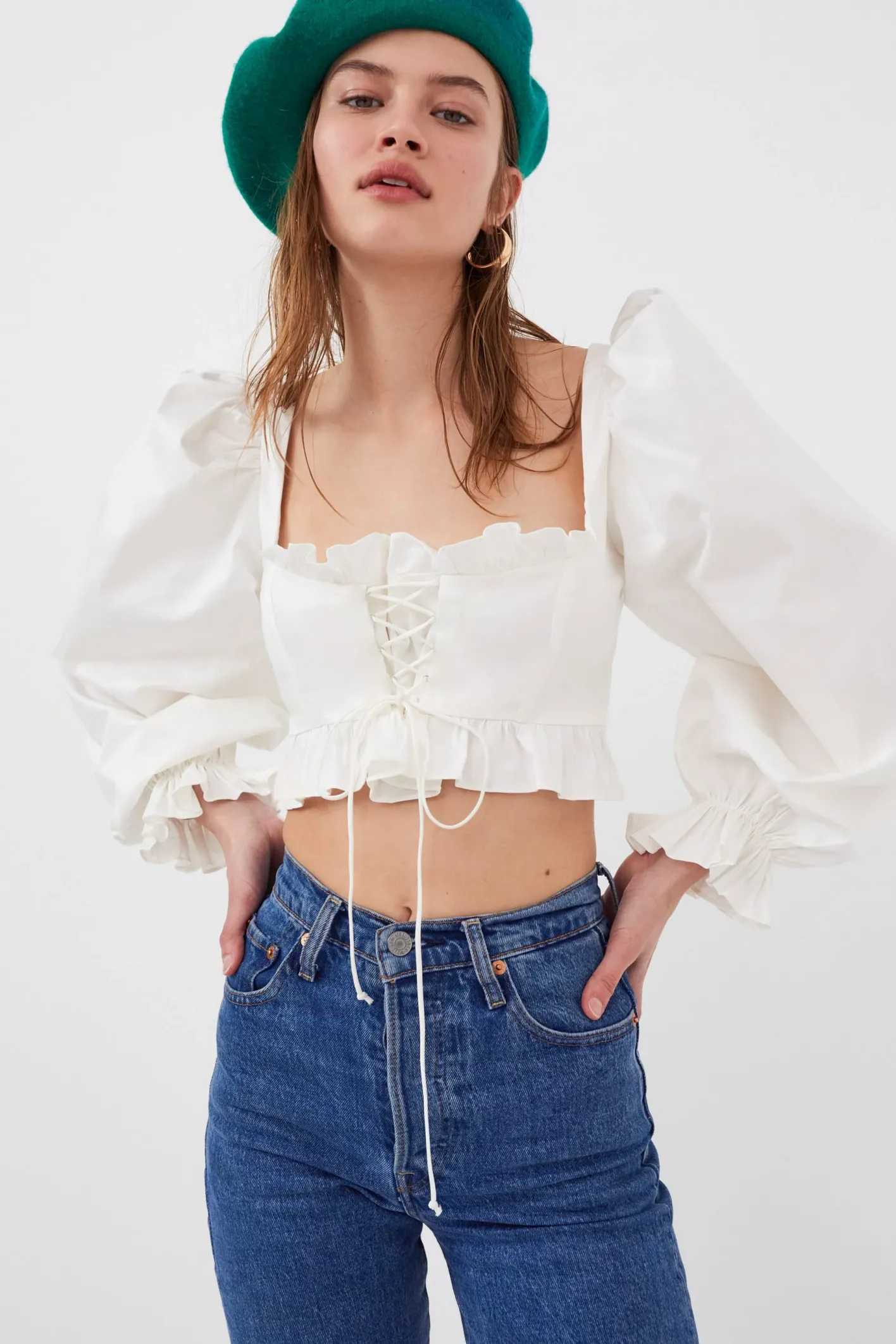heather_crop_top_0.webp Woman For Love & Lemons Heather Crop Top