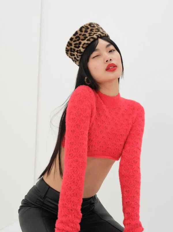 Woman For Love & Lemons Katana Cropped Sweater