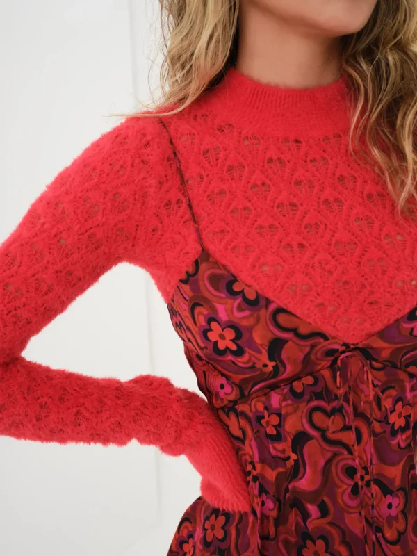 Woman For Love & Lemons Katana Cropped Sweater