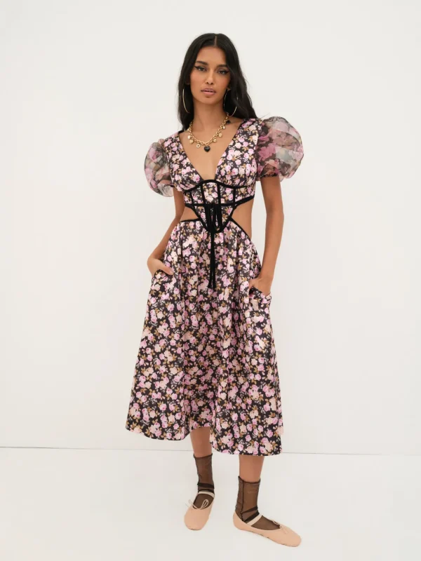 Woman For Love & Lemons Maddison Midi Dress