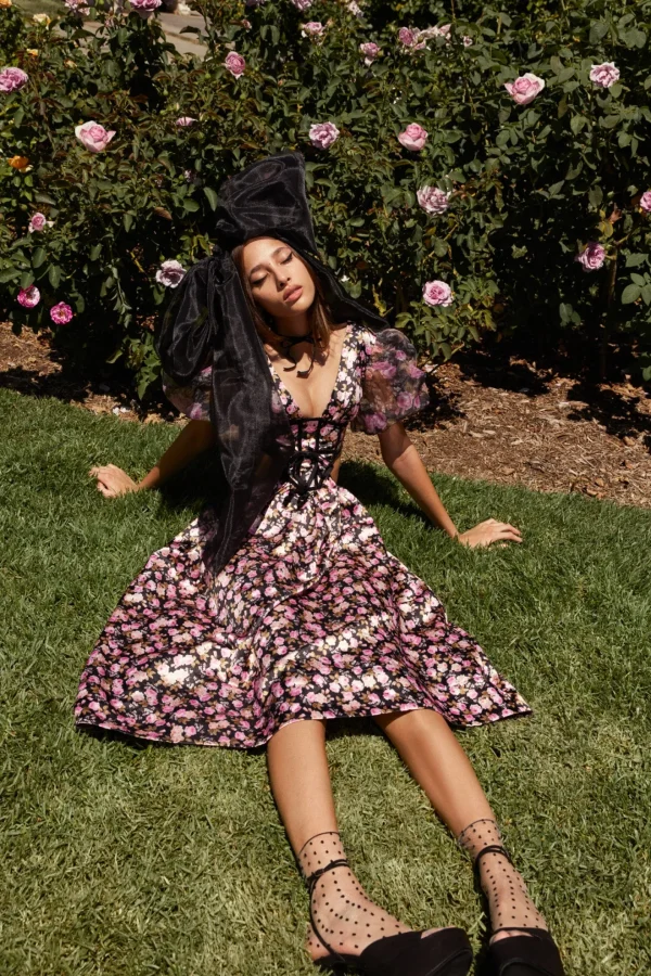 Woman For Love & Lemons Maddison Midi Dress