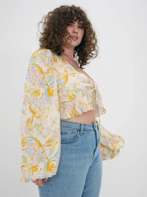 Woman For Love & Lemons Marcia Crop Top