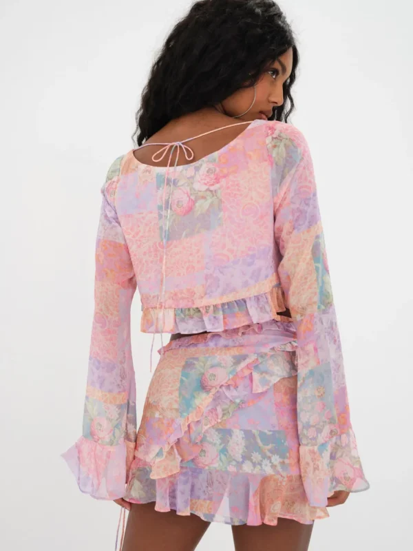 Woman For Love & Lemons Mavis Crop Blouse