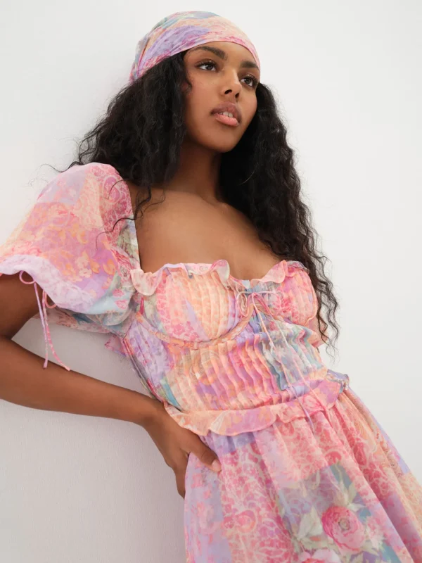 Woman For Love & Lemons Odessa Midi Dress