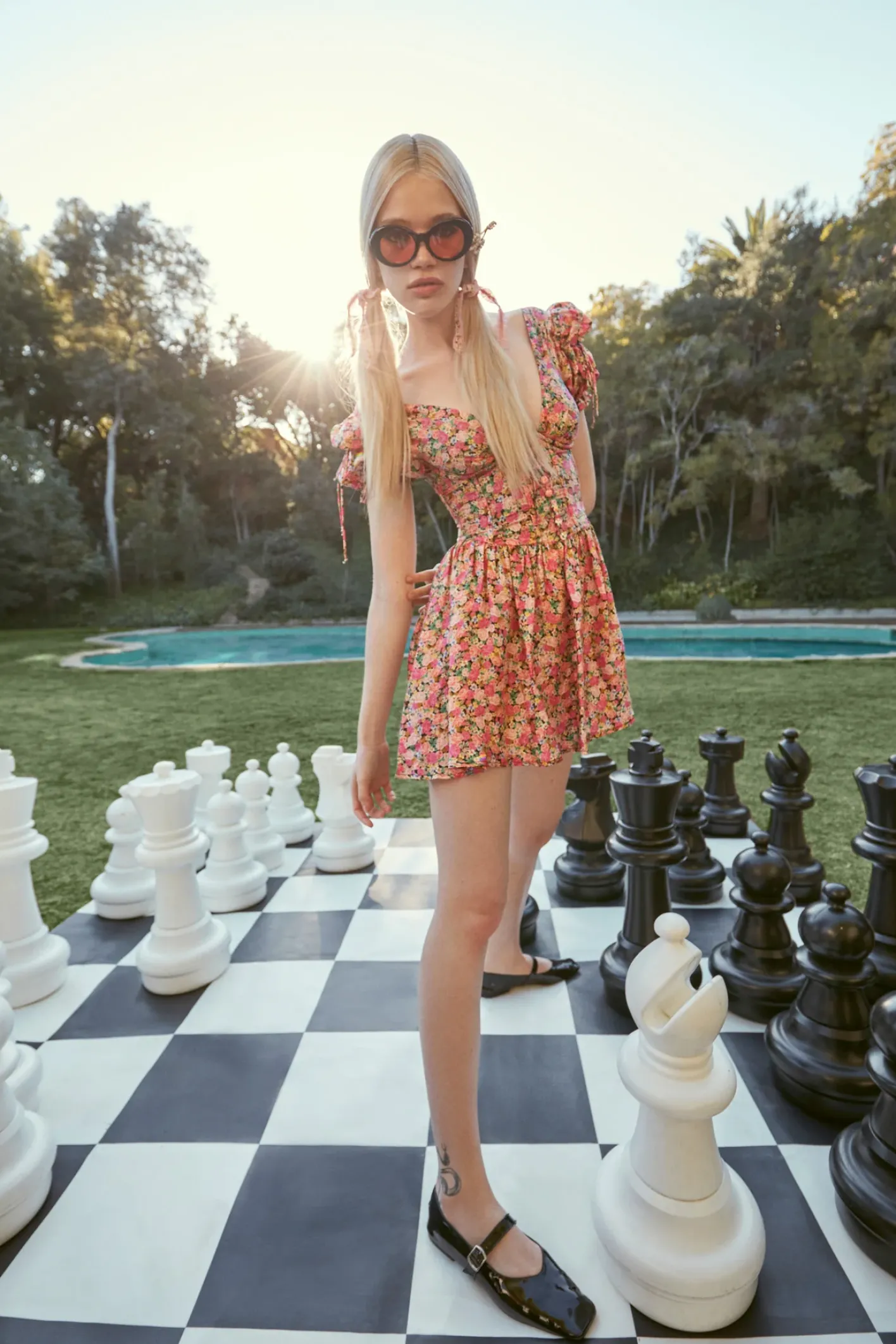 paulina_puff_sleeve_mini__4.webp Woman For Love & Lemons Paulina Puff Sleeve Mini Dress