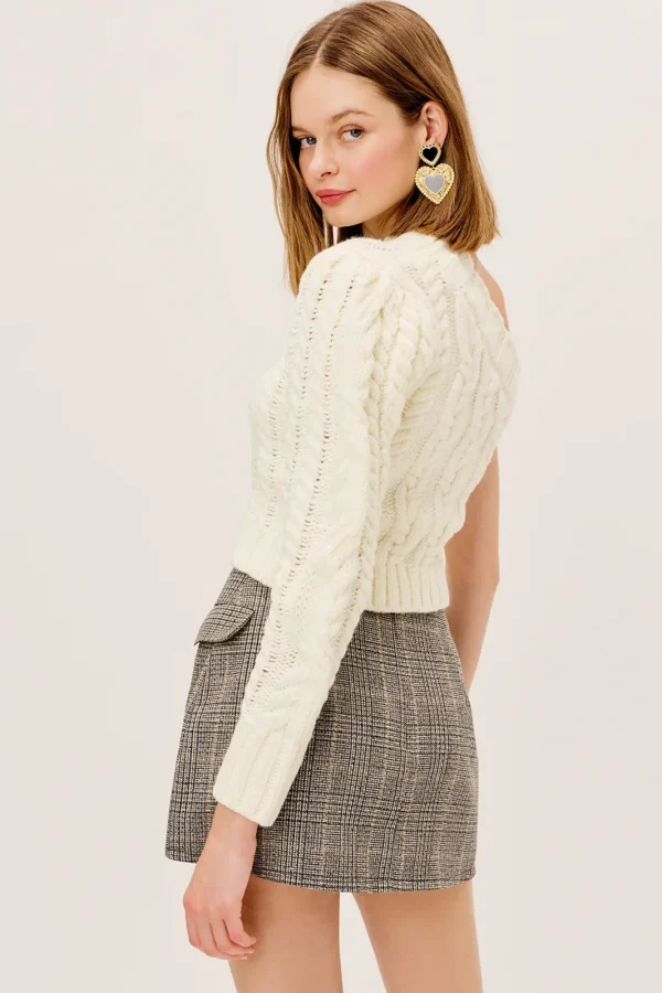 Woman For Love & Lemons Quinn One Shoulder Sweater