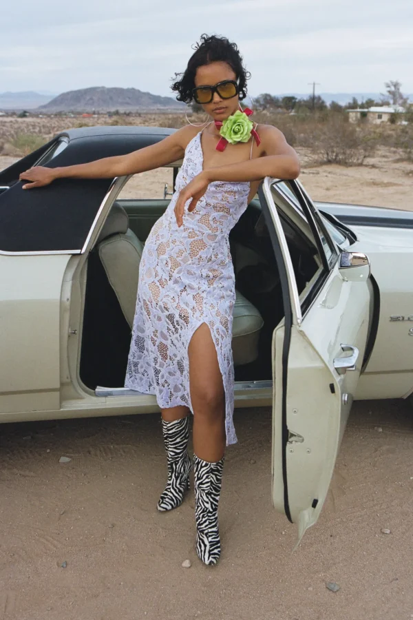 Woman For Love & Lemons Rosemary Lined Midi Dress