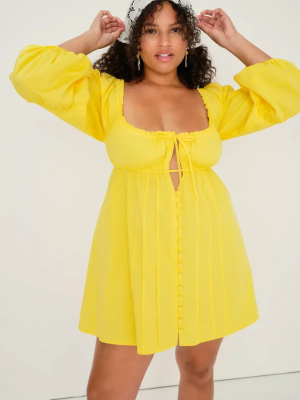 Woman For Love & Lemons Sierra Puff Sleeve Mini Dress