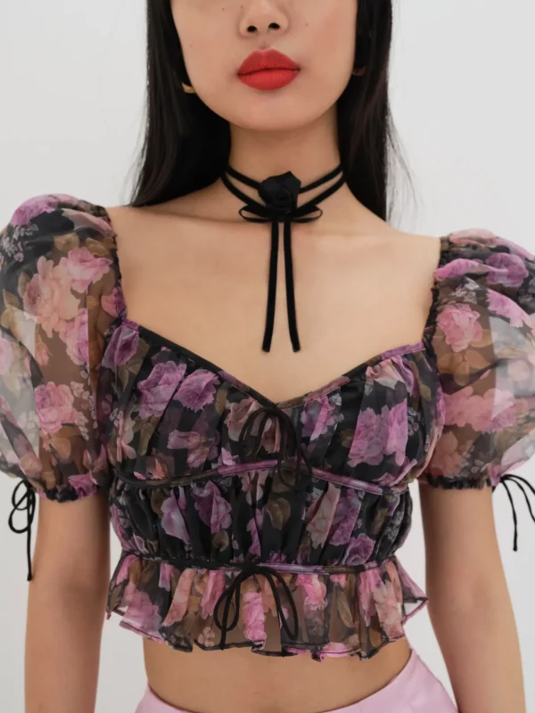 Woman For Love & Lemons Sunshine Crop Top