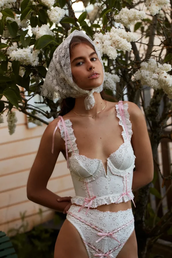 Woman For Love & Lemons Swirl Eyelet Bustier