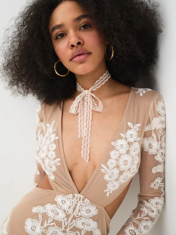 Woman For Love & Lemons Temecula Cut Out Maxi Dress