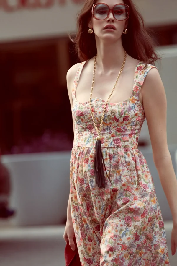 Woman For Love & Lemons Theodora Midi Dress