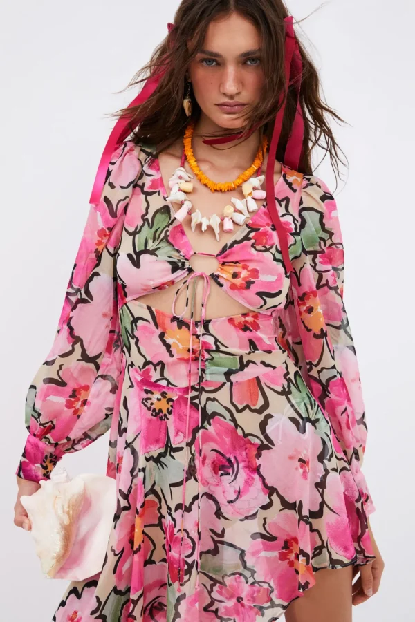 Woman For Love & Lemons Tiana Midi Dress